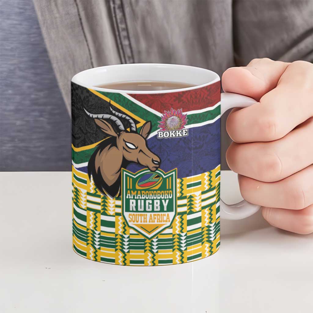 South Africa Rugby Ceramic Mug Go Bokke-Amabokoboko Spirit - Wonder Print Shop