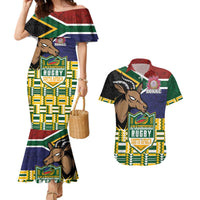 South Africa Rugby Couples Matching Mermaid Dress and Hawaiian Shirt Go Bokke-Amabokoboko Spirit - Wonder Print Shop
