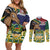 South Africa Rugby Couples Matching Off Shoulder Short Dress and Long Sleeve Button Shirt Go Bokke-Amabokoboko Spirit - Wonder Print Shop