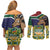 South Africa Rugby Couples Matching Off Shoulder Short Dress and Long Sleeve Button Shirt Go Bokke-Amabokoboko Spirit - Wonder Print Shop