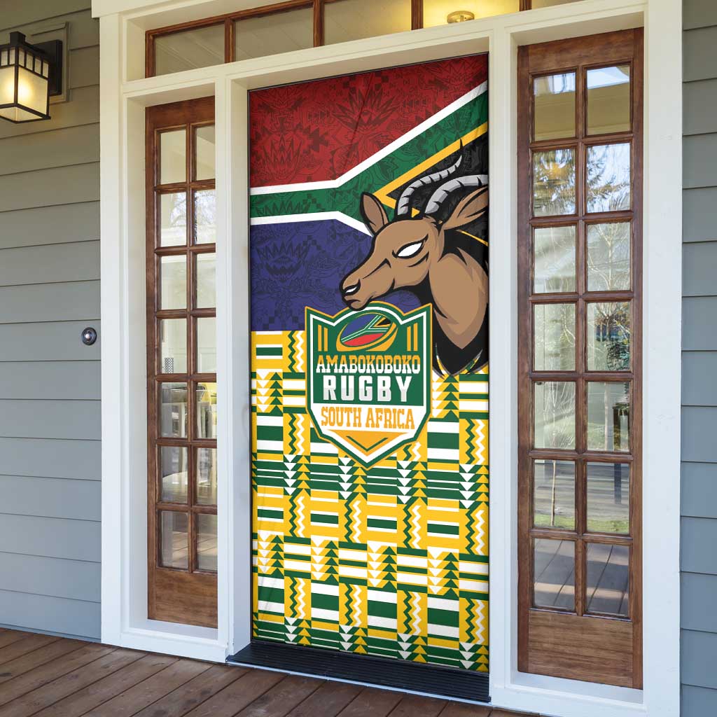 South Africa Rugby Door Cover Go Bokke-Amabokoboko Spirit - Wonder Print Shop