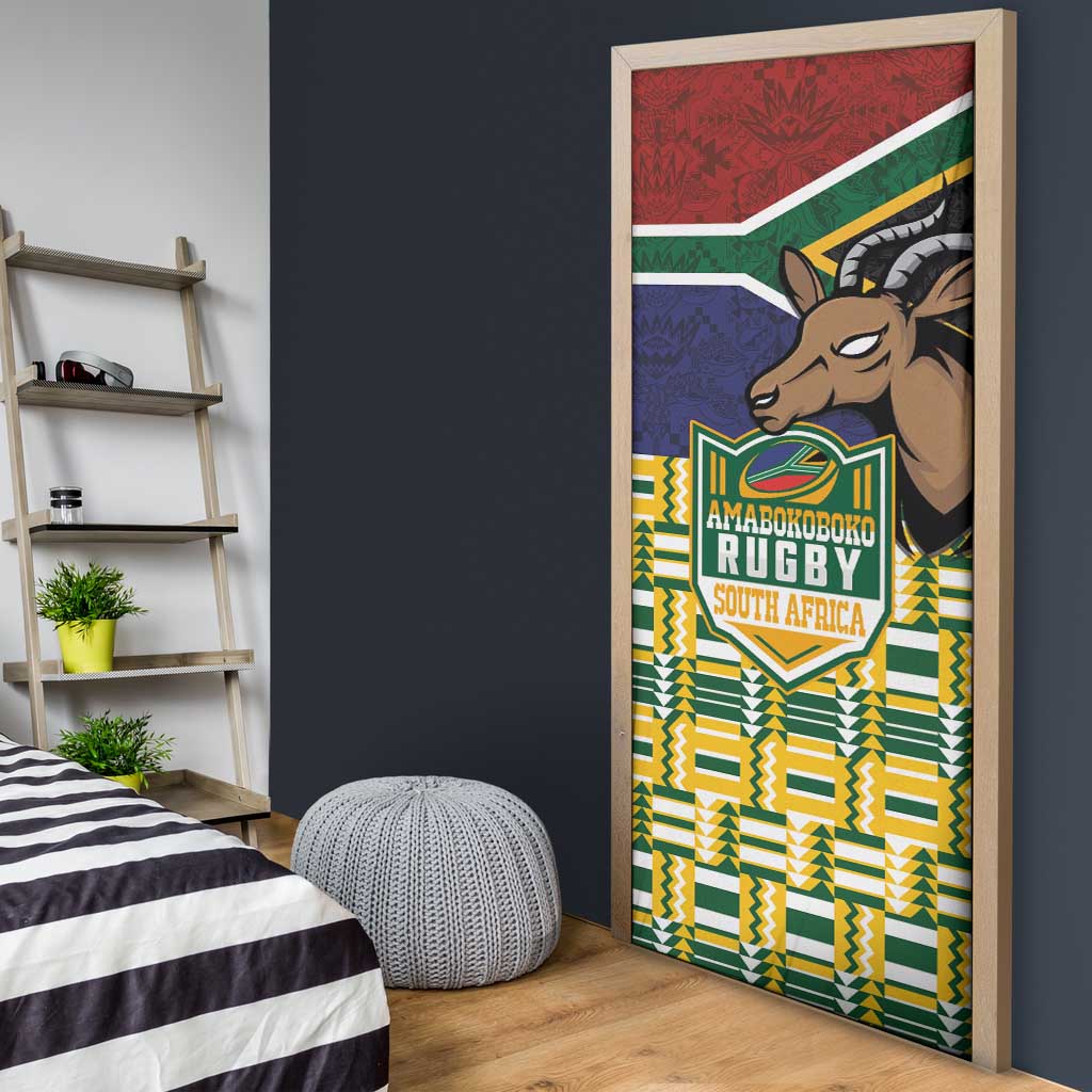 South Africa Rugby Door Cover Go Bokke-Amabokoboko Spirit - Wonder Print Shop