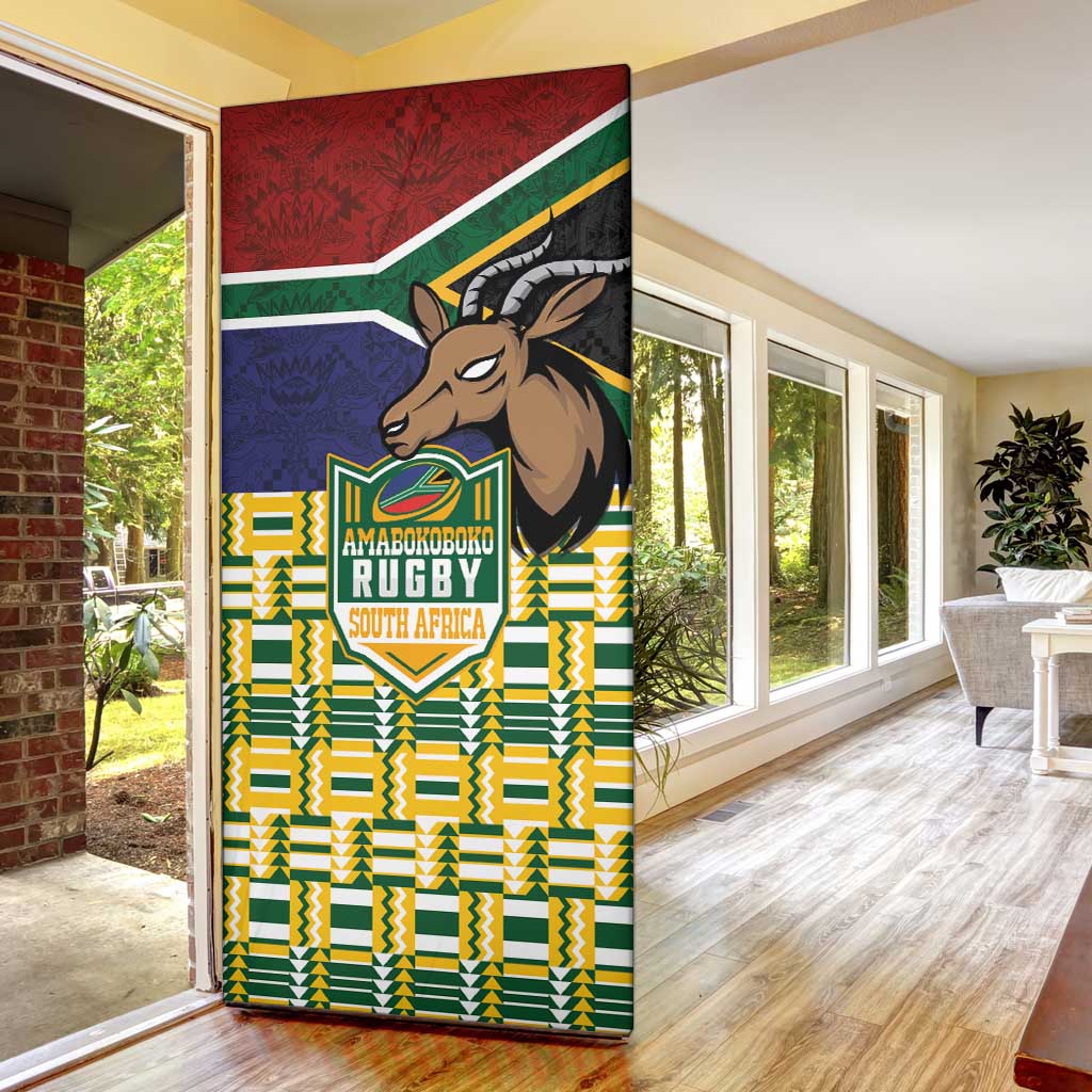 South Africa Rugby Door Cover Go Bokke-Amabokoboko Spirit - Wonder Print Shop