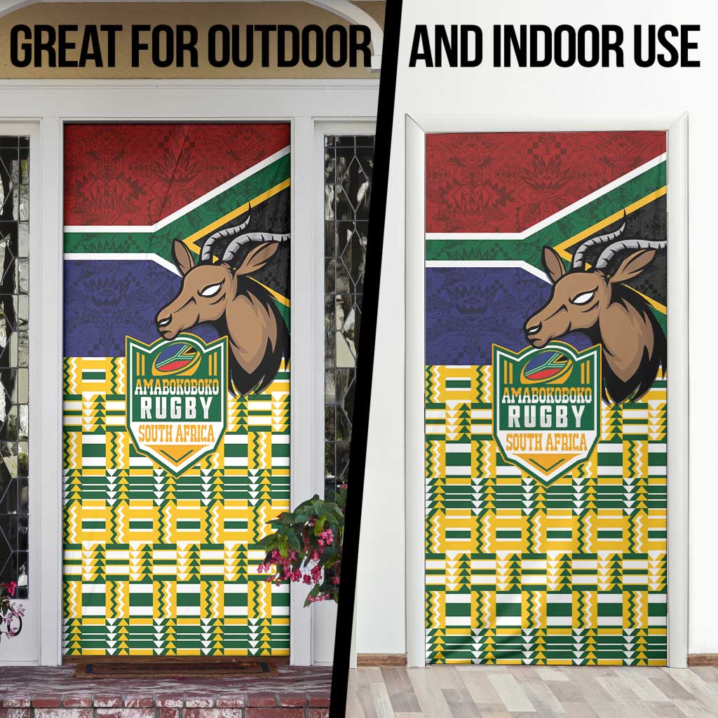 South Africa Rugby Door Cover Go Bokke-Amabokoboko Spirit - Wonder Print Shop