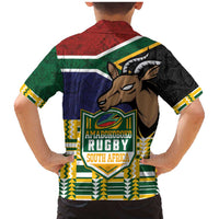 South Africa Rugby Family Matching Mermaid Dress and Hawaiian Shirt Go Bokke-Amabokoboko Spirit - Wonder Print Shop