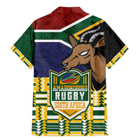 South Africa Rugby Family Matching Mermaid Dress and Hawaiian Shirt Go Bokke-Amabokoboko Spirit - Wonder Print Shop
