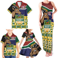 South Africa Rugby Family Matching Tank Maxi Dress and Hawaiian Shirt Go Bokke-Amabokoboko Spirit - Wonder Print Shop