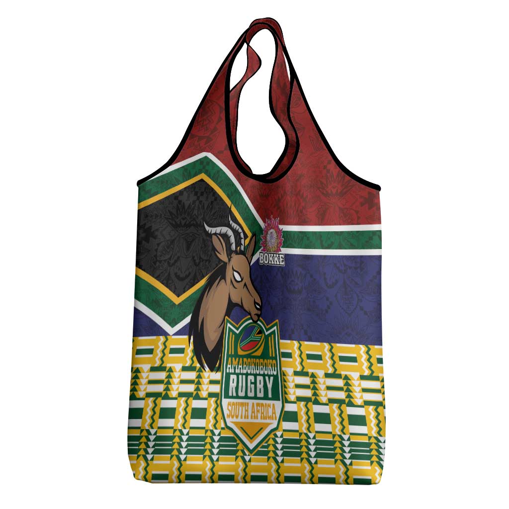 South Africa Rugby Grocery Bag Go Bokke-Amabokoboko Spirit - Wonder Print Shop