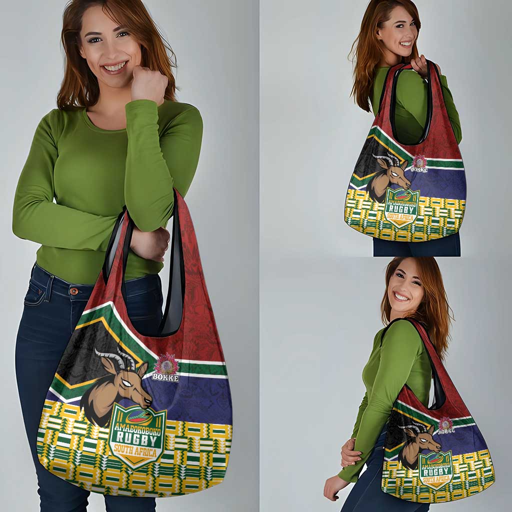 South Africa Rugby Grocery Bag Go Bokke-Amabokoboko Spirit - Wonder Print Shop