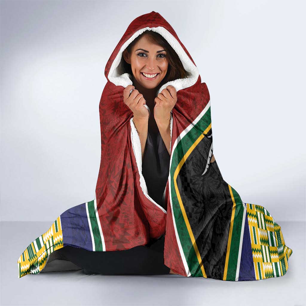 South Africa Rugby Hooded Blanket Go Bokke-Amabokoboko Spirit - Wonder Print Shop