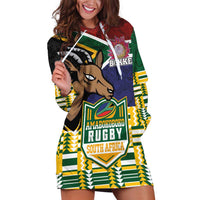 South Africa Rugby Hoodie Dress Go Bokke-Amabokoboko Spirit - Wonder Print Shop