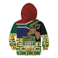 South Africa Rugby Kid Hoodie Go Bokke-Amabokoboko Spirit - Wonder Print Shop
