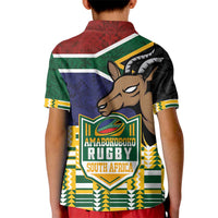 South Africa Rugby Kid Polo Shirt Go Bokke-Amabokoboko Spirit - Wonder Print Shop