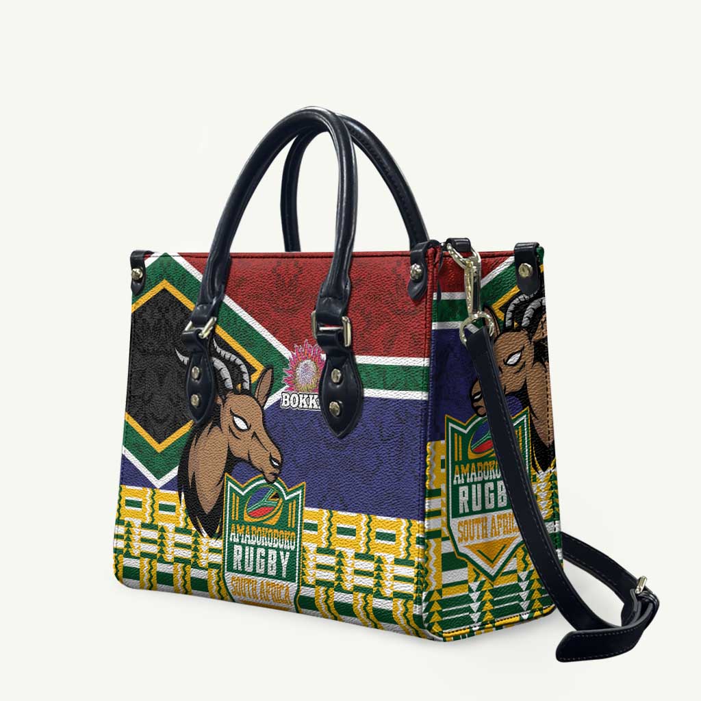 South Africa Rugby Leather Bag Go Bokke-Amabokoboko Spirit - Wonder Print Shop