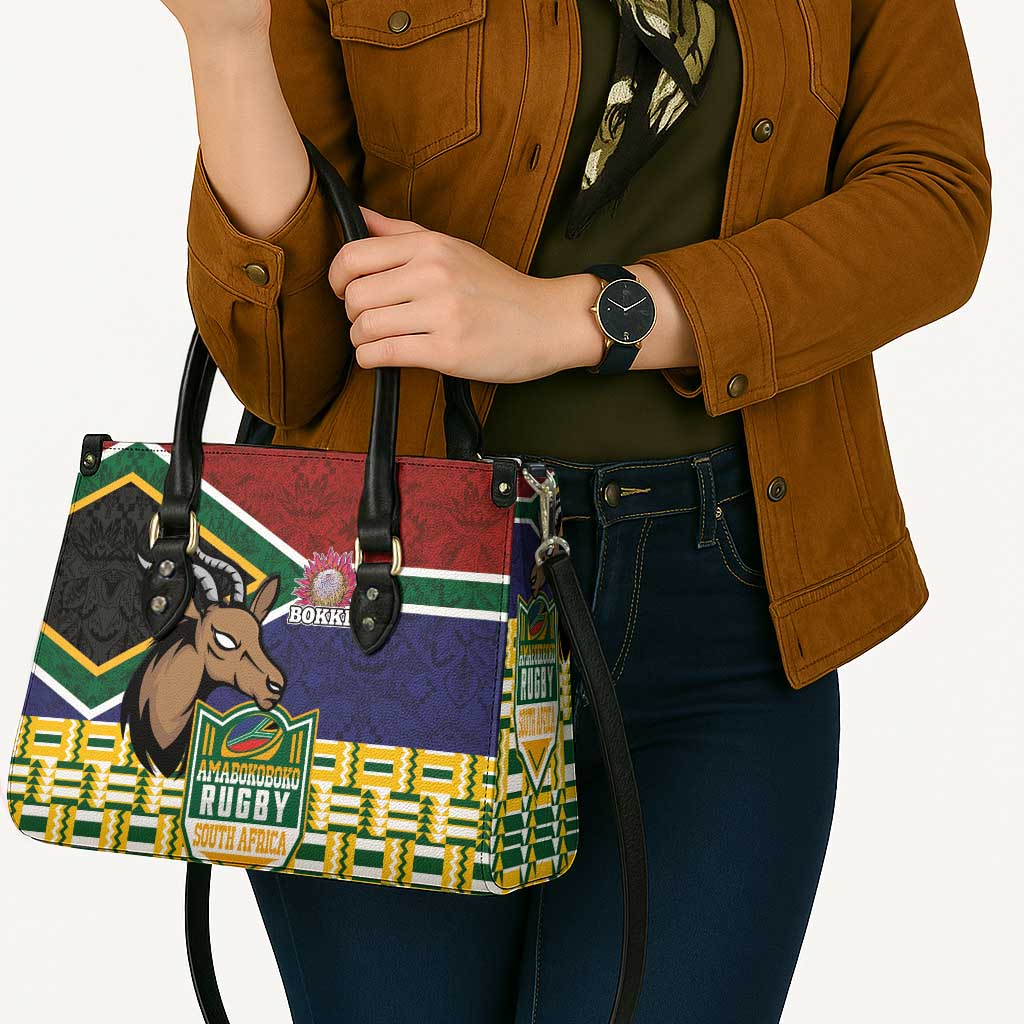 South Africa Rugby Leather Bag Go Bokke-Amabokoboko Spirit - Wonder Print Shop