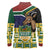 South Africa Rugby Long Sleeve Polo Shirt Go Bokke-Amabokoboko Spirit - Wonder Print Shop
