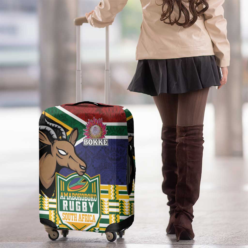South Africa Rugby Luggage Cover Go Bokke-Amabokoboko Spirit - Wonder Print Shop