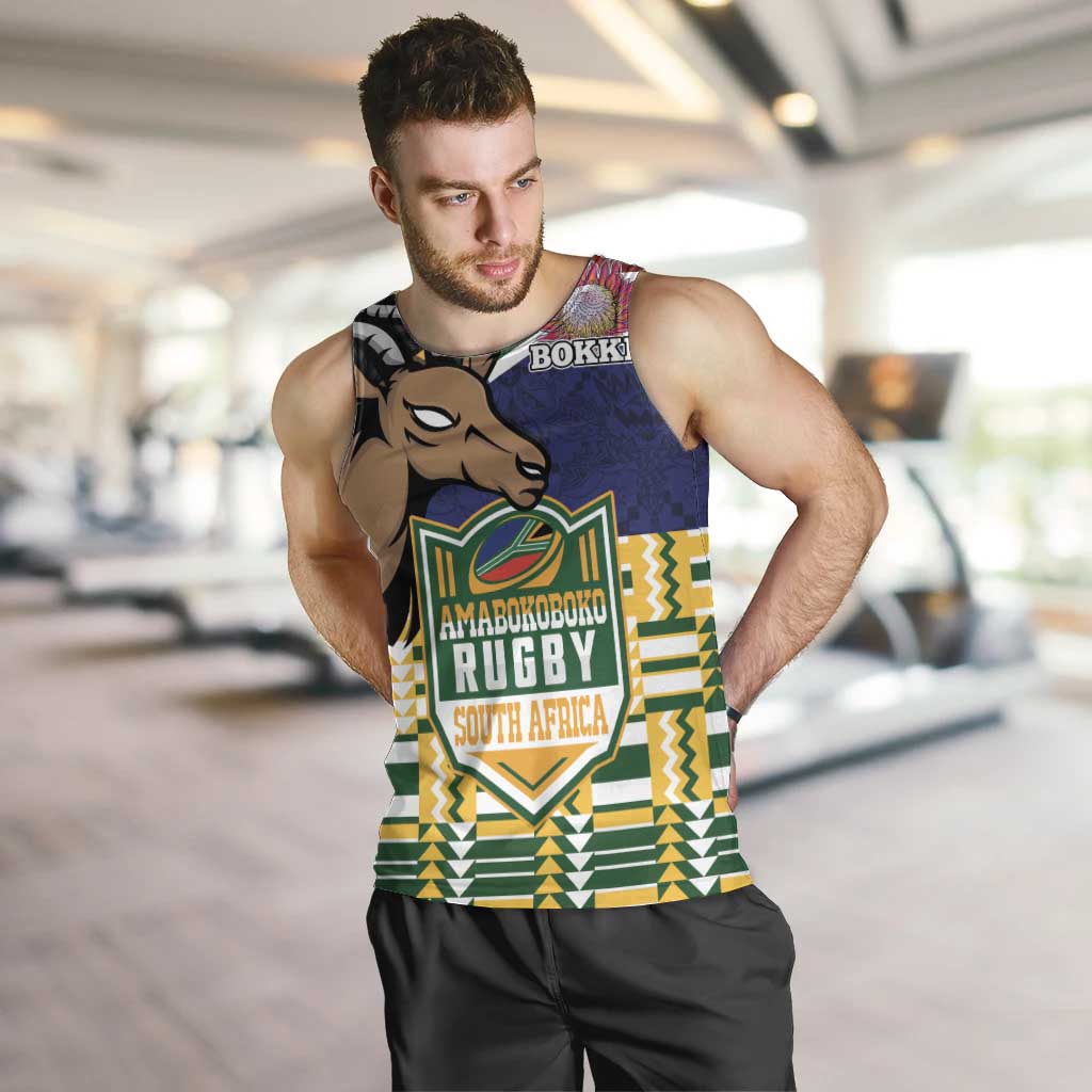 South Africa Rugby Men Tank Top Go Bokke-Amabokoboko Spirit - Wonder Print Shop
