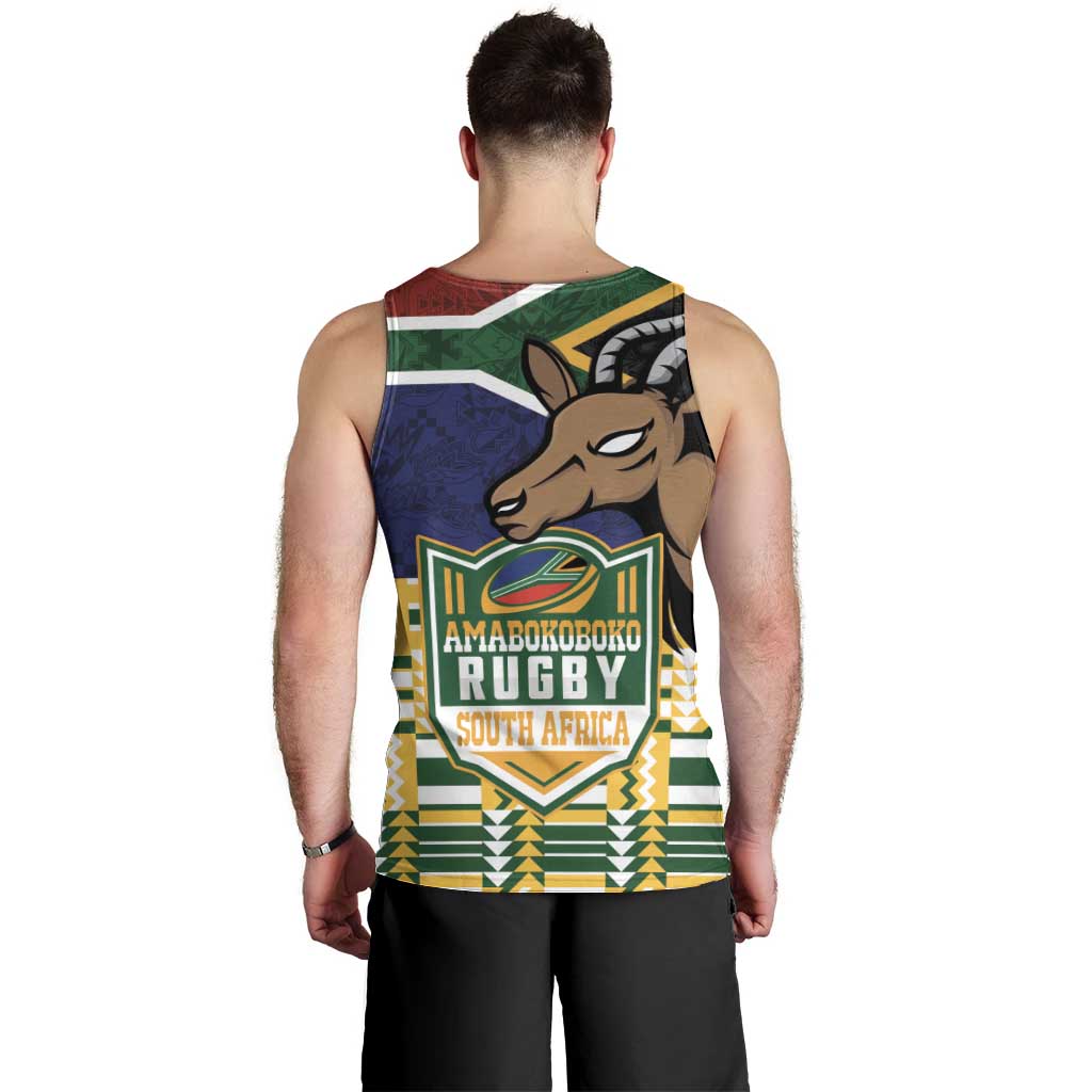 South Africa Rugby Men Tank Top Go Bokke-Amabokoboko Spirit - Wonder Print Shop