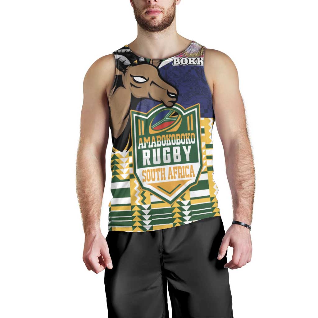 South Africa Rugby Men Tank Top Go Bokke-Amabokoboko Spirit - Wonder Print Shop