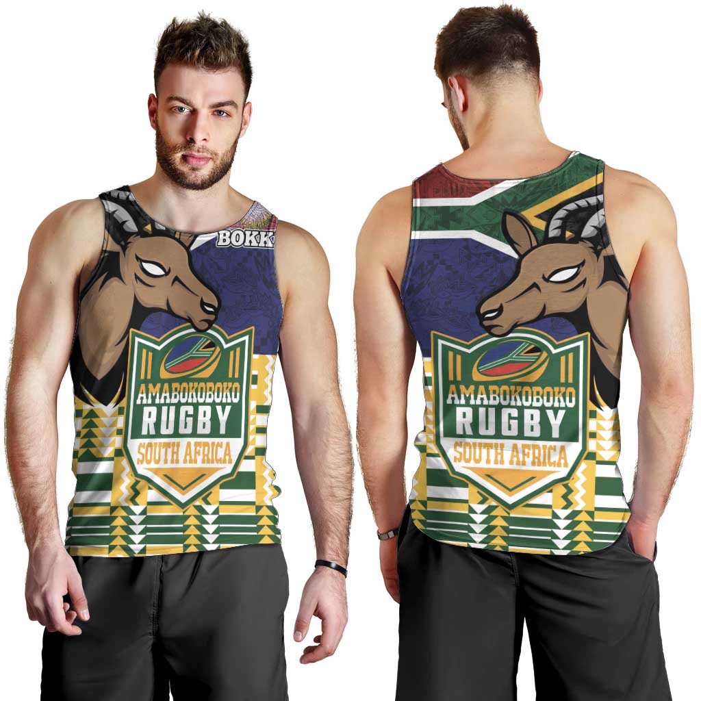 South Africa Rugby Men Tank Top Go Bokke-Amabokoboko Spirit - Wonder Print Shop