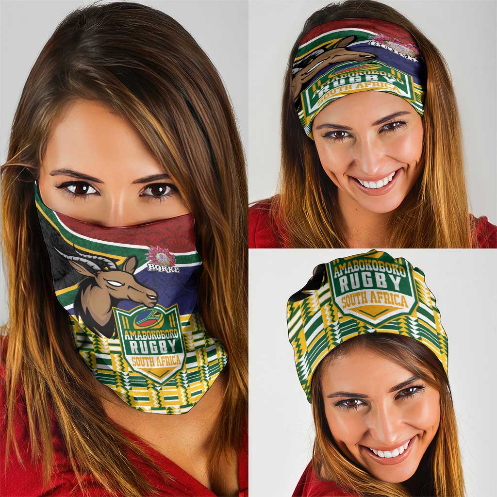 South Africa Rugby Neck Gaiter Go Bokke-Amabokoboko Spirit - Wonder Print Shop