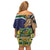 South Africa Rugby Off Shoulder Short Dress Go Bokke-Amabokoboko Spirit - Wonder Print Shop