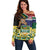 South Africa Rugby Off Shoulder Sweater Go Bokke-Amabokoboko Spirit - Wonder Print Shop