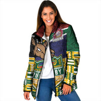 South Africa Rugby Padded Jacket Go Bokke-Amabokoboko Spirit - Wonder Print Shop