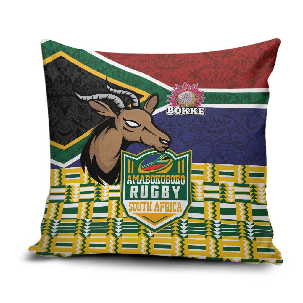 South Africa Rugby Pillow Cover Go Bokke-Amabokoboko Spirit - Wonder Print Shop