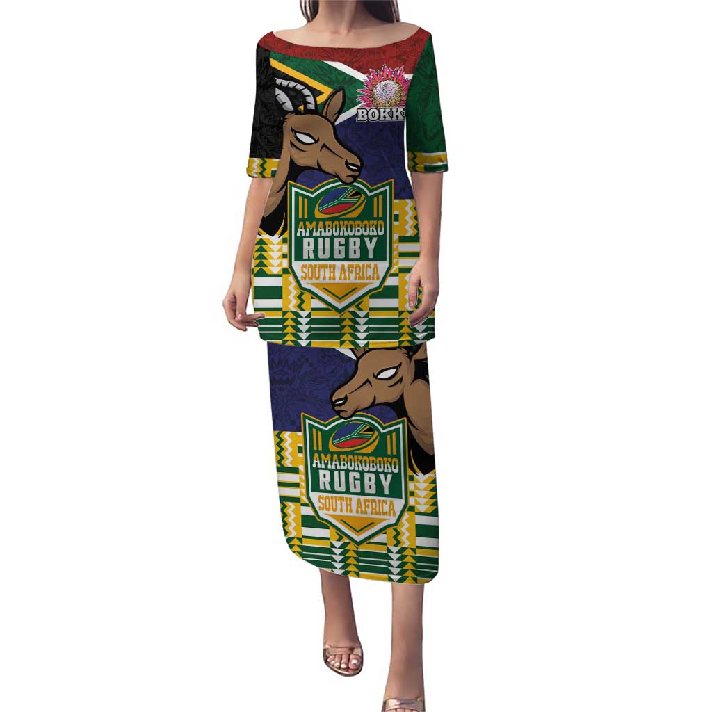 South Africa Rugby Puletasi Go Bokke-Amabokoboko Spirit - Wonder Print Shop