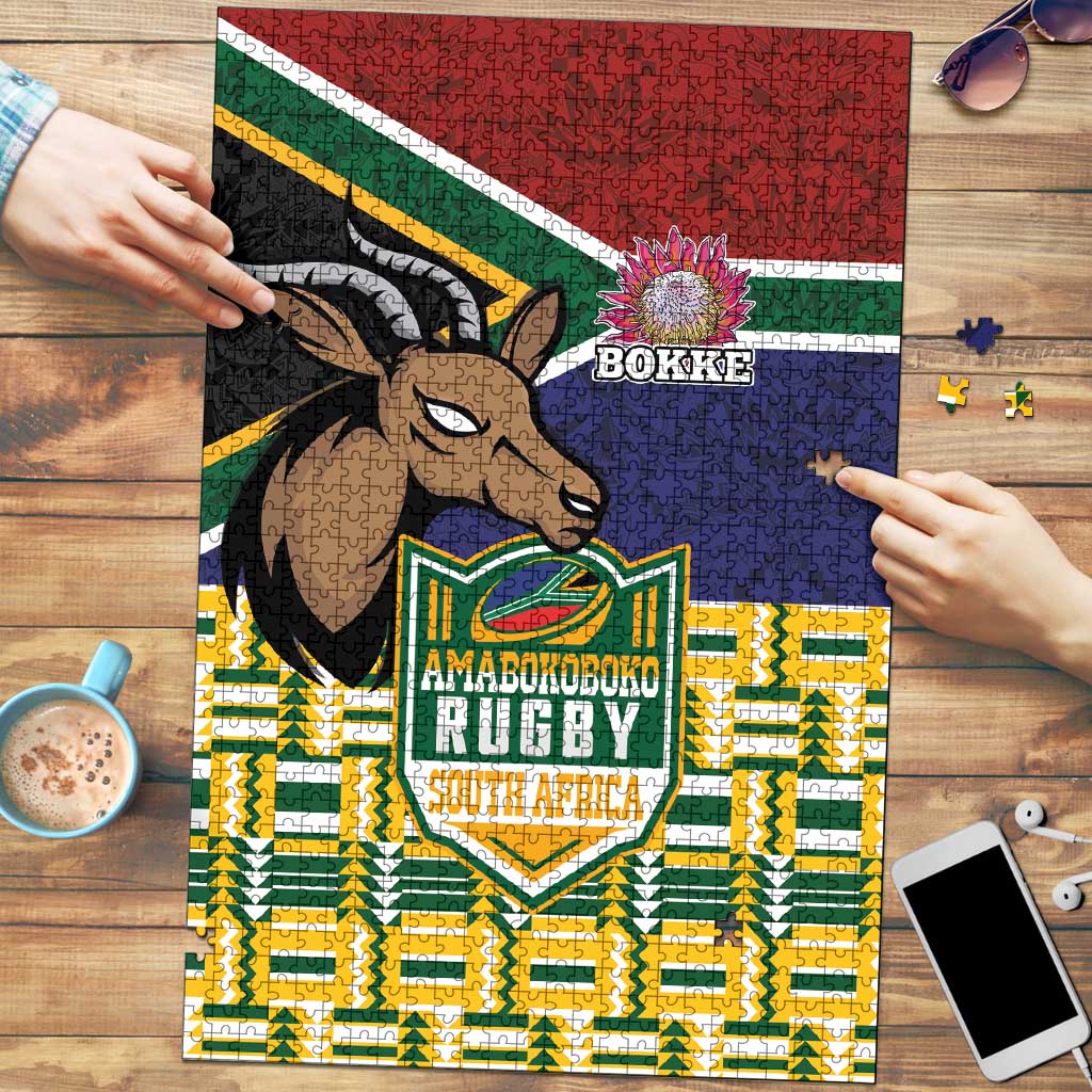 South Africa Rugby Puzzle Go Bokke-Amabokoboko Spirit - Wonder Print Shop