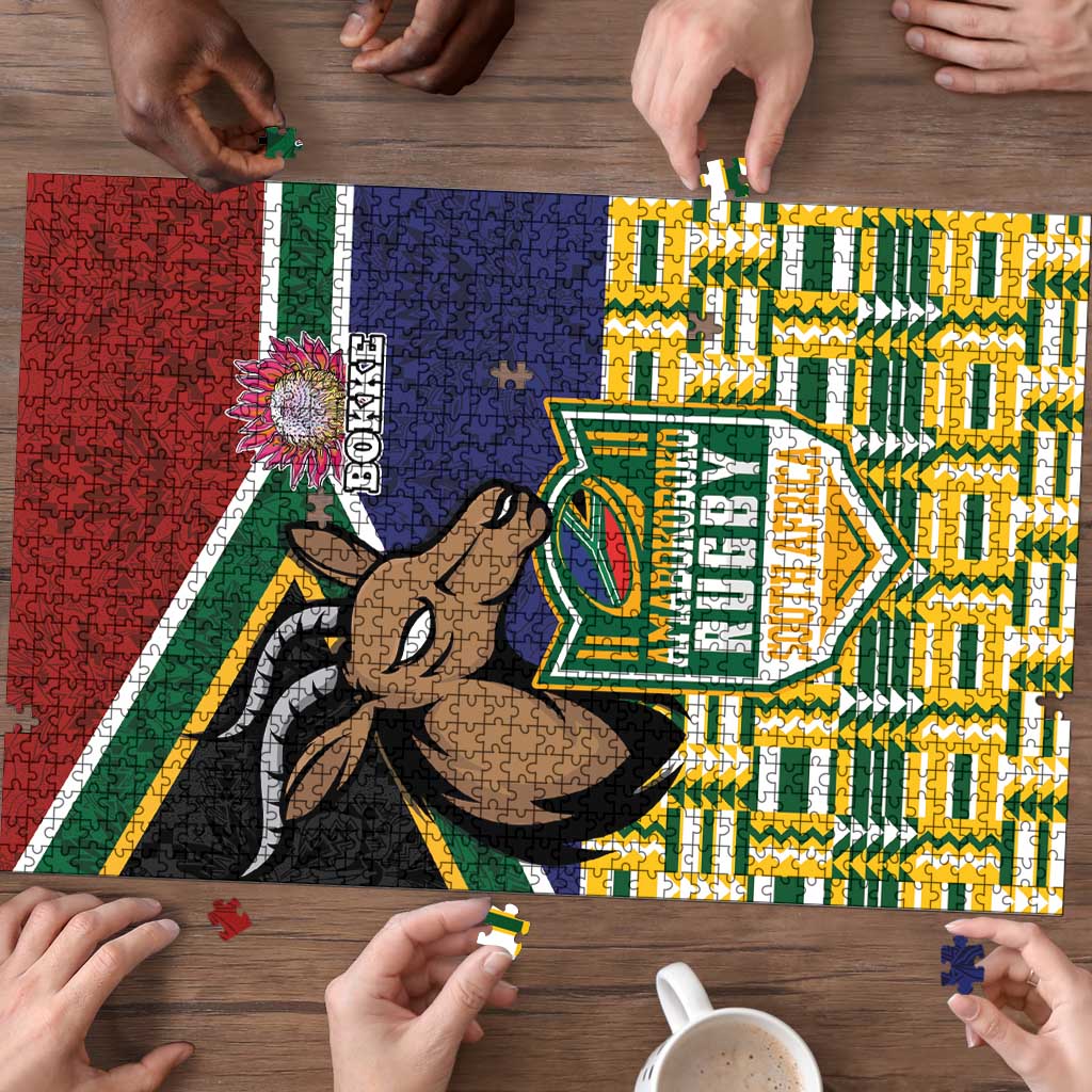 South Africa Rugby Puzzle Go Bokke-Amabokoboko Spirit - Wonder Print Shop