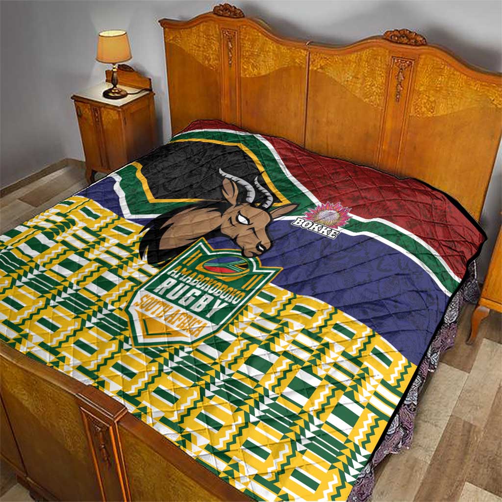 South Africa Rugby Quilt Go Bokke-Amabokoboko Spirit - Wonder Print Shop