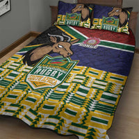 South Africa Rugby Quilt Bed Set Go Bokke-Amabokoboko Spirit - Wonder Print Shop