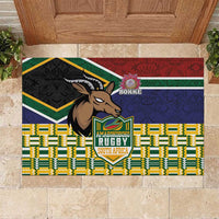 South Africa Rugby Rubber Doormat Go Bokke-Amabokoboko Spirit - Wonder Print Shop