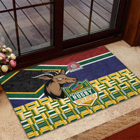 South Africa Rugby Rubber Doormat Go Bokke-Amabokoboko Spirit - Wonder Print Shop