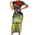 South Africa Rugby Short Sleeve Bodycon Dress Go Bokke-Amabokoboko Spirit - Wonder Print Shop