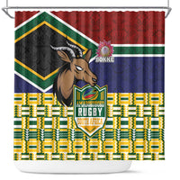 South Africa Rugby Shower Curtain Go Bokke-Amabokoboko Spirit - Wonder Print Shop