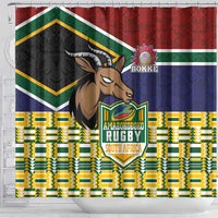 South Africa Rugby Shower Curtain Go Bokke-Amabokoboko Spirit - Wonder Print Shop