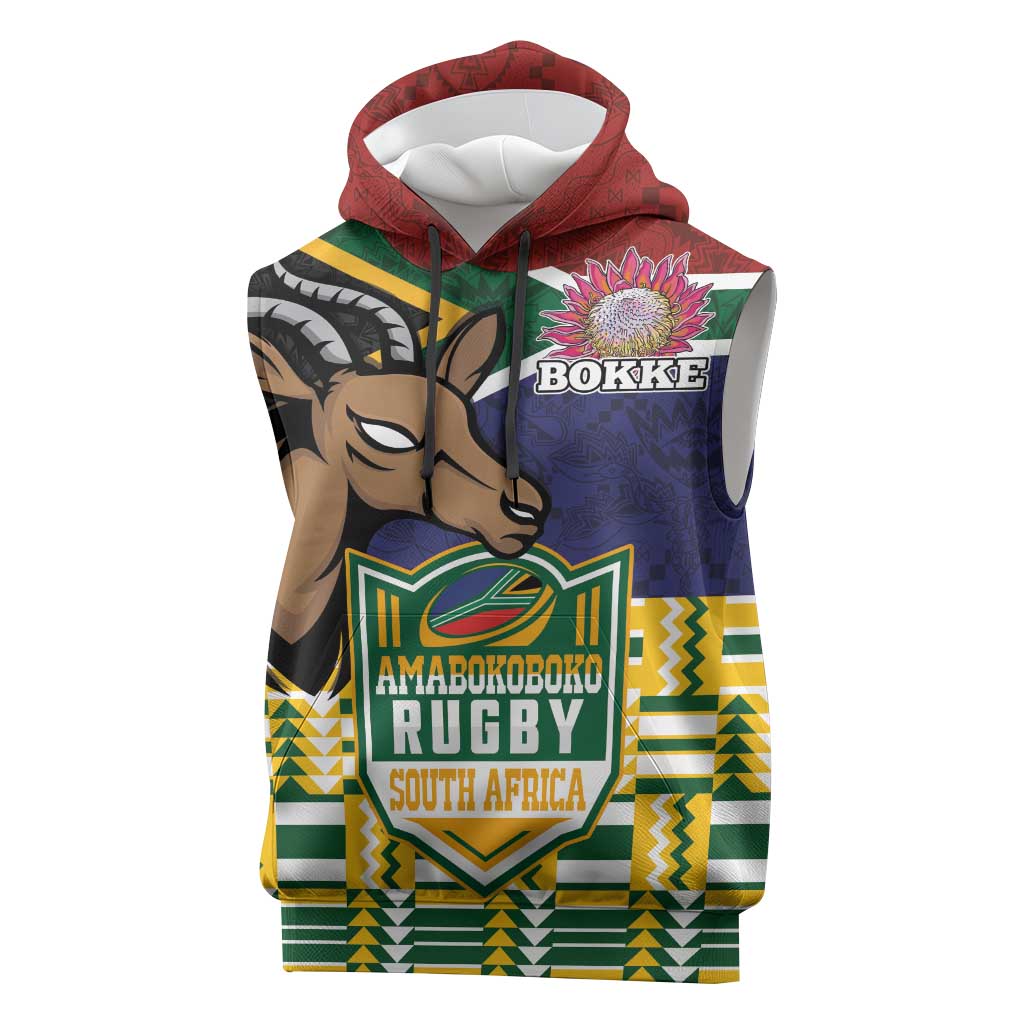 South Africa Rugby Sleeveless Hoodie Go Bokke-Amabokoboko Spirit - Wonder Print Shop