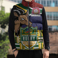 South Africa Rugby Sleeveless Puffer Jacket Go Bokke-Amabokoboko Spirit - Wonder Print Shop