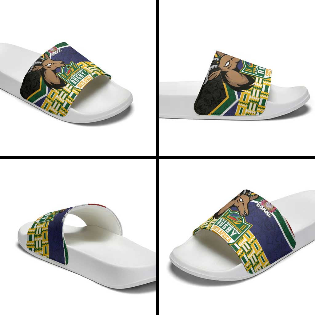 South Africa Rugby Slide Sandals Go Bokke-Amabokoboko Spirit - Wonder Print Shop