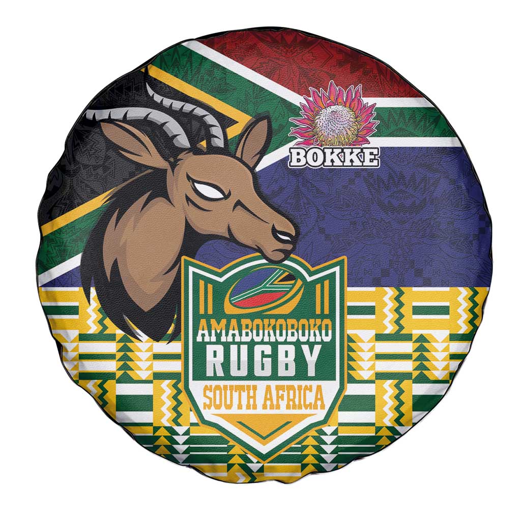 South Africa Rugby Spare Tire Cover Go Bokke-Amabokoboko Spirit - Wonder Print Shop