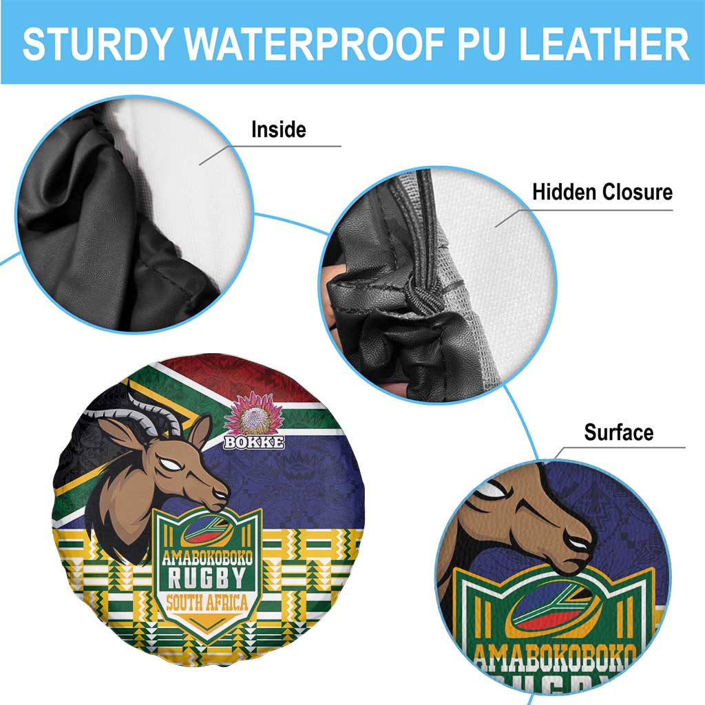 South Africa Rugby Spare Tire Cover Go Bokke-Amabokoboko Spirit - Wonder Print Shop