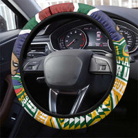 South Africa Rugby Steering Wheel Cover Go Bokke-Amabokoboko Spirit - Wonder Print Shop