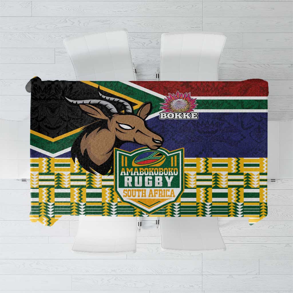 South Africa Rugby Tablecloth Go Bokke-Amabokoboko Spirit - Wonder Print Shop
