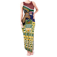 South Africa Rugby Tank Maxi Dress Go Bokke-Amabokoboko Spirit - Wonder Print Shop