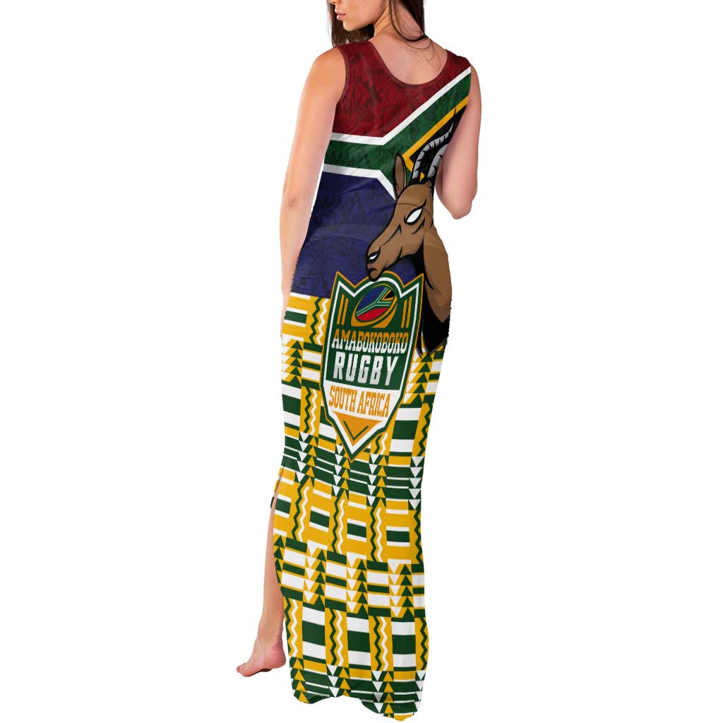 South Africa Rugby Tank Maxi Dress Go Bokke-Amabokoboko Spirit - Wonder Print Shop