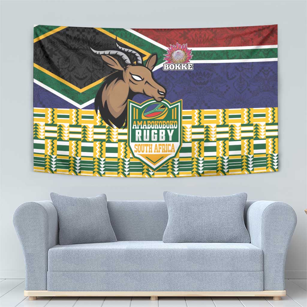 South Africa Rugby Tapestry Go Bokke-Amabokoboko Spirit - Wonder Print Shop